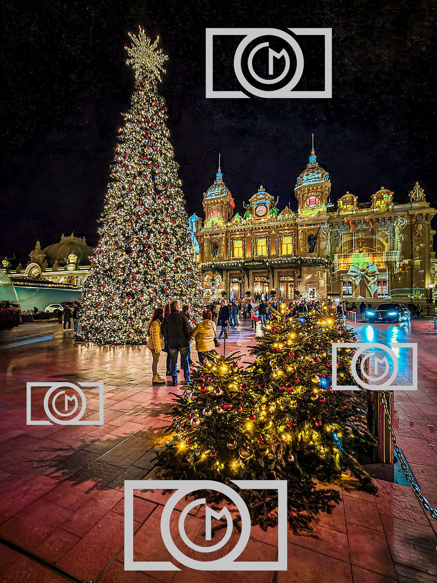 Photography of la Place du Casino in Monaco during Christmas time