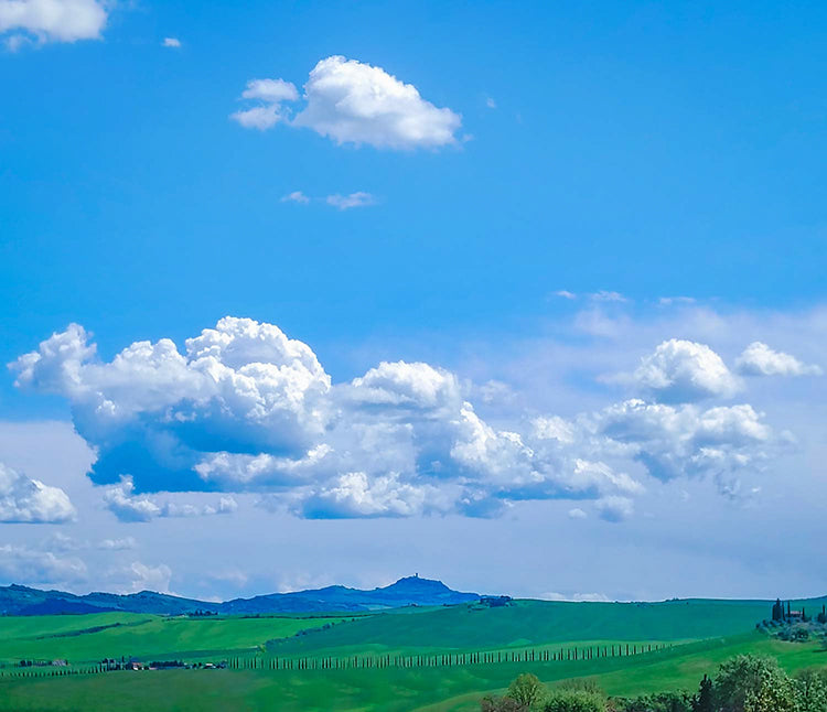 Photography of a landscape with a blue sky